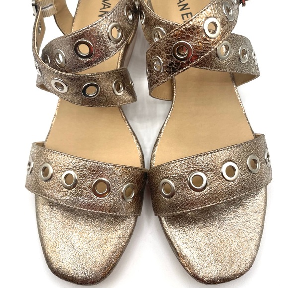 Vaneli Metallic Strappy Sandals. Size 8.5. Block Heel. - Picture 7 of 14